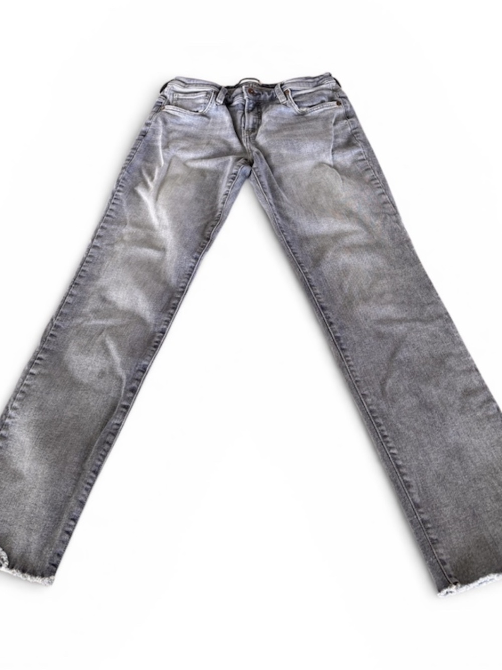 Carve Designs Light Wash Straight Leg Jeans Raw Hem Size Small